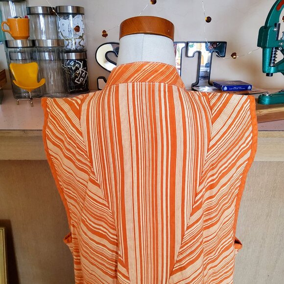 Cynthia Ashby Gorgeous Linen Trapeze Vest Layering Huge Pockets Size M - Picture 5 of 9